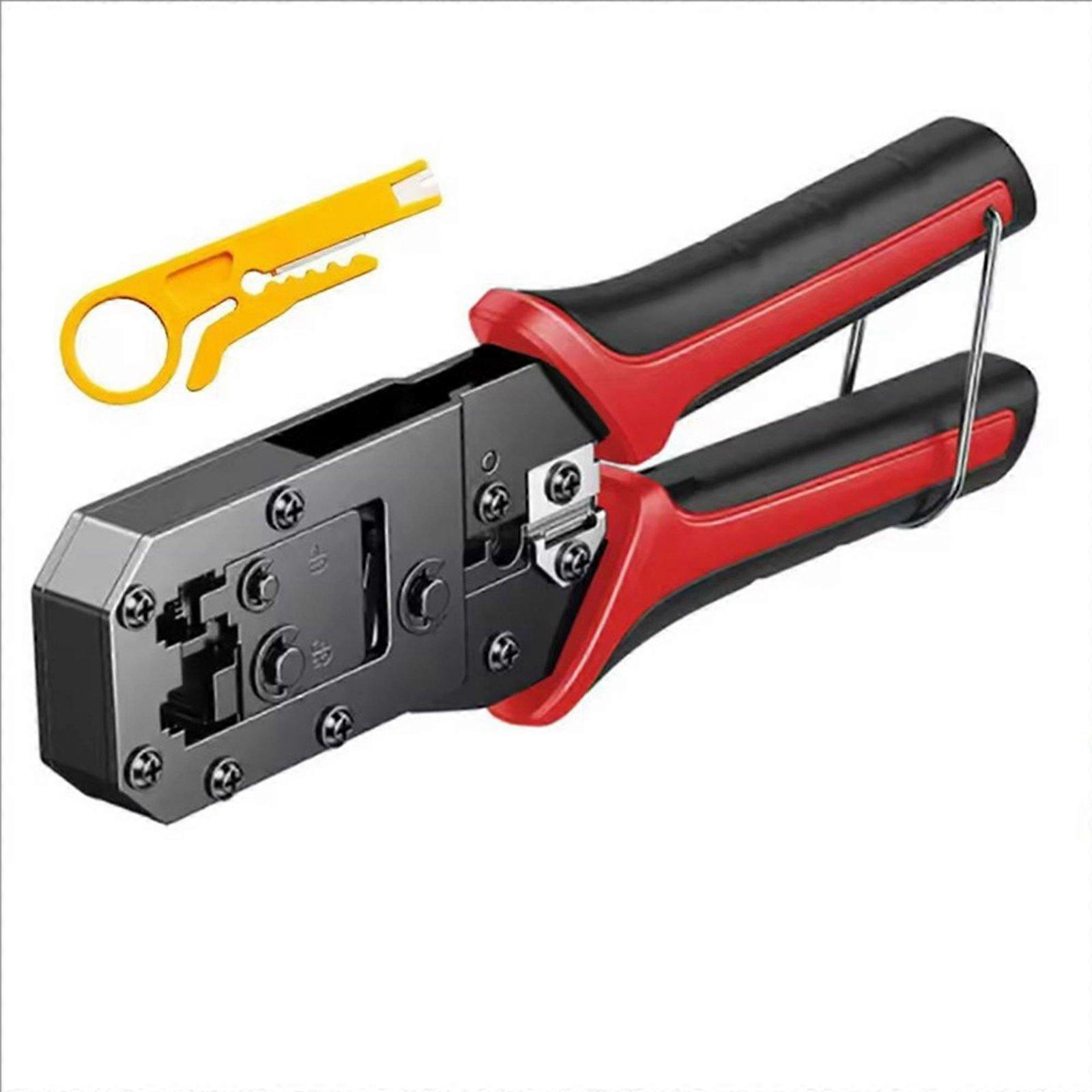RJ45 Crimping Tool Ergonomic Handle Network Cable Safety Lock