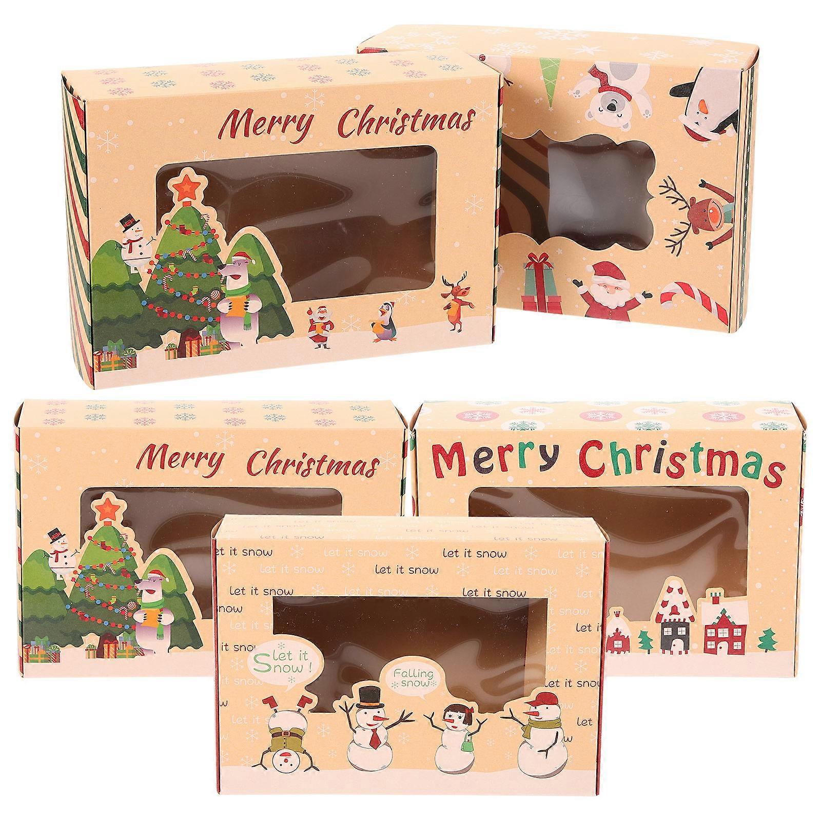 Christmas Bakery Cake Box compatible with Storage Use 15Pcs Paper Boxes