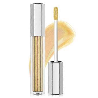 08 GoldGlitter Lip Gloss Liquid Lipstick, Diamond Shimmer Metallic Sparkly Iridescent Chameleon Lip Gloss Gift for Women, Long Lasting Waterproof Lip 