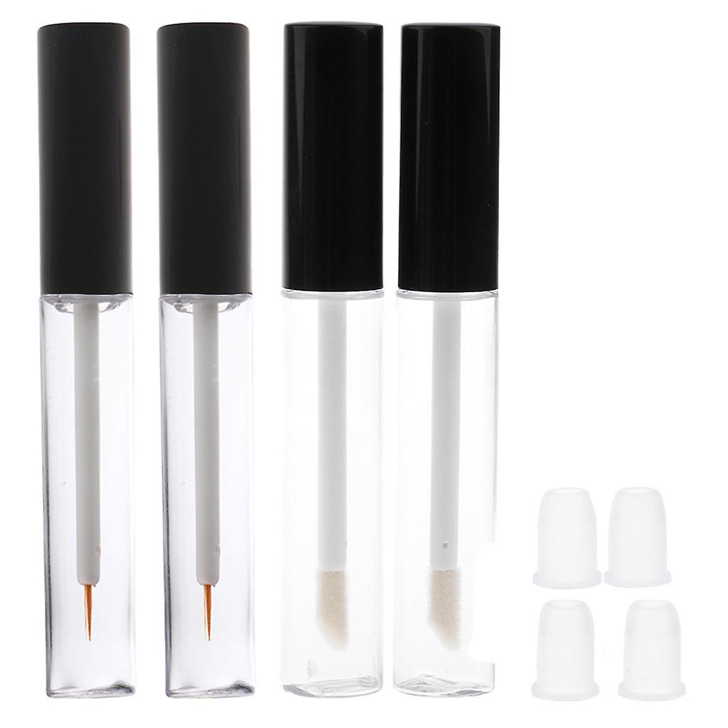 4 Pieces 7ml Refillable Empty Lip Gloss Eyeliner Tubes Essential Oil Bottles