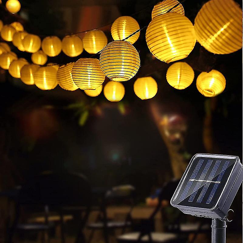 30 LED Solar Lantern String Lights with 8 Modes Waterproof Decorative Lantern (6m, Warm White)