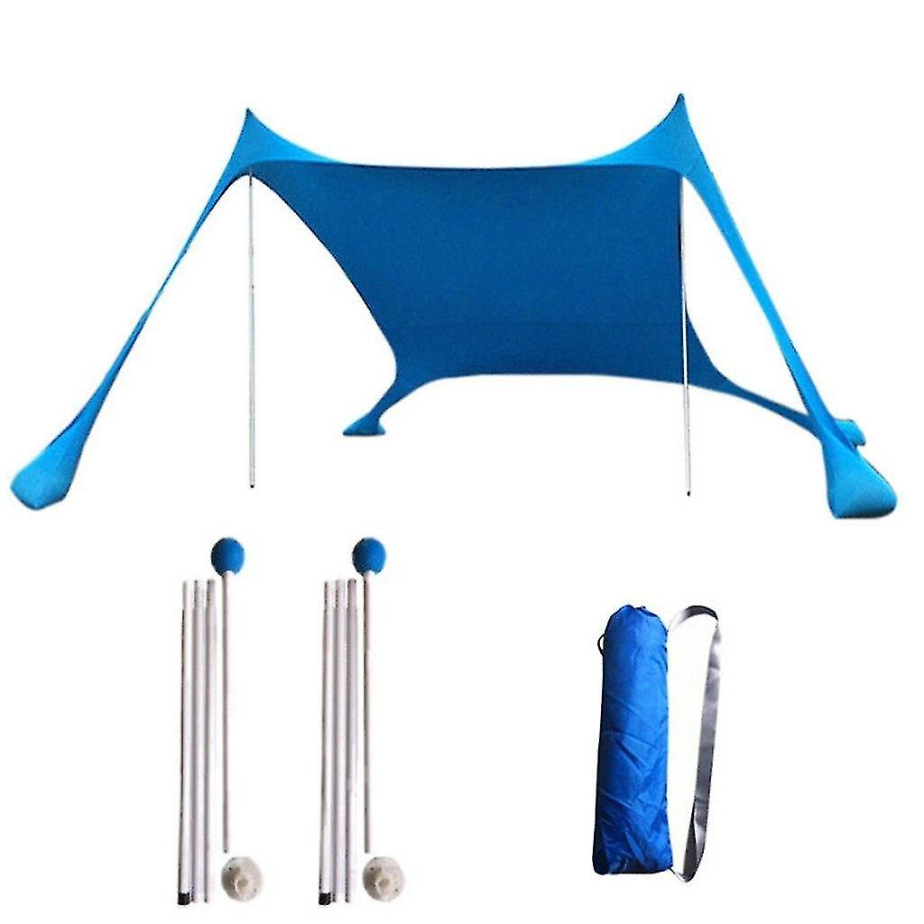 New Lycra Flexible Beach Canopy Camping Camping Awning Portable Beach Tent Irons