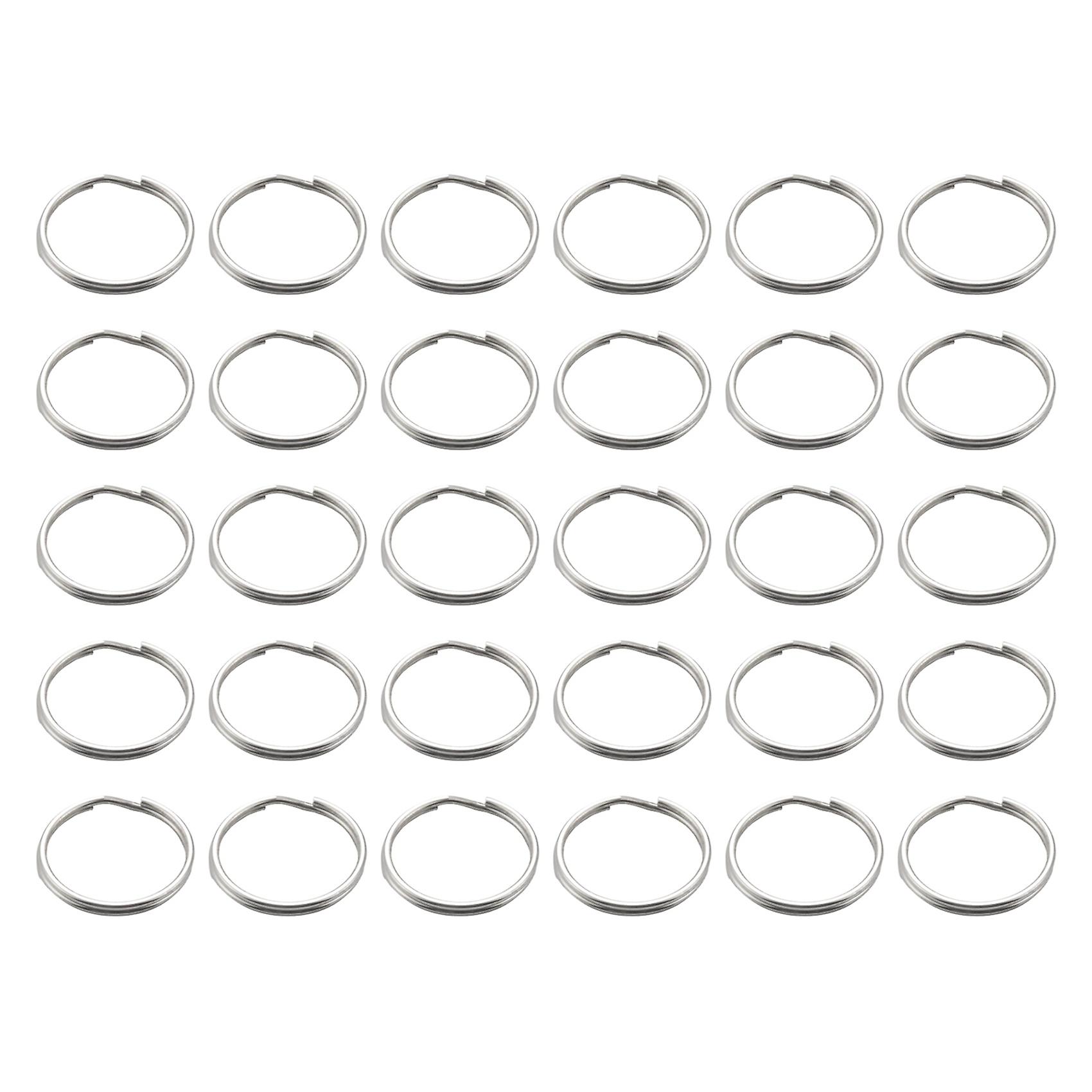 60 Pcs 20mm Outside Dia Universal Split Key Rings Holders