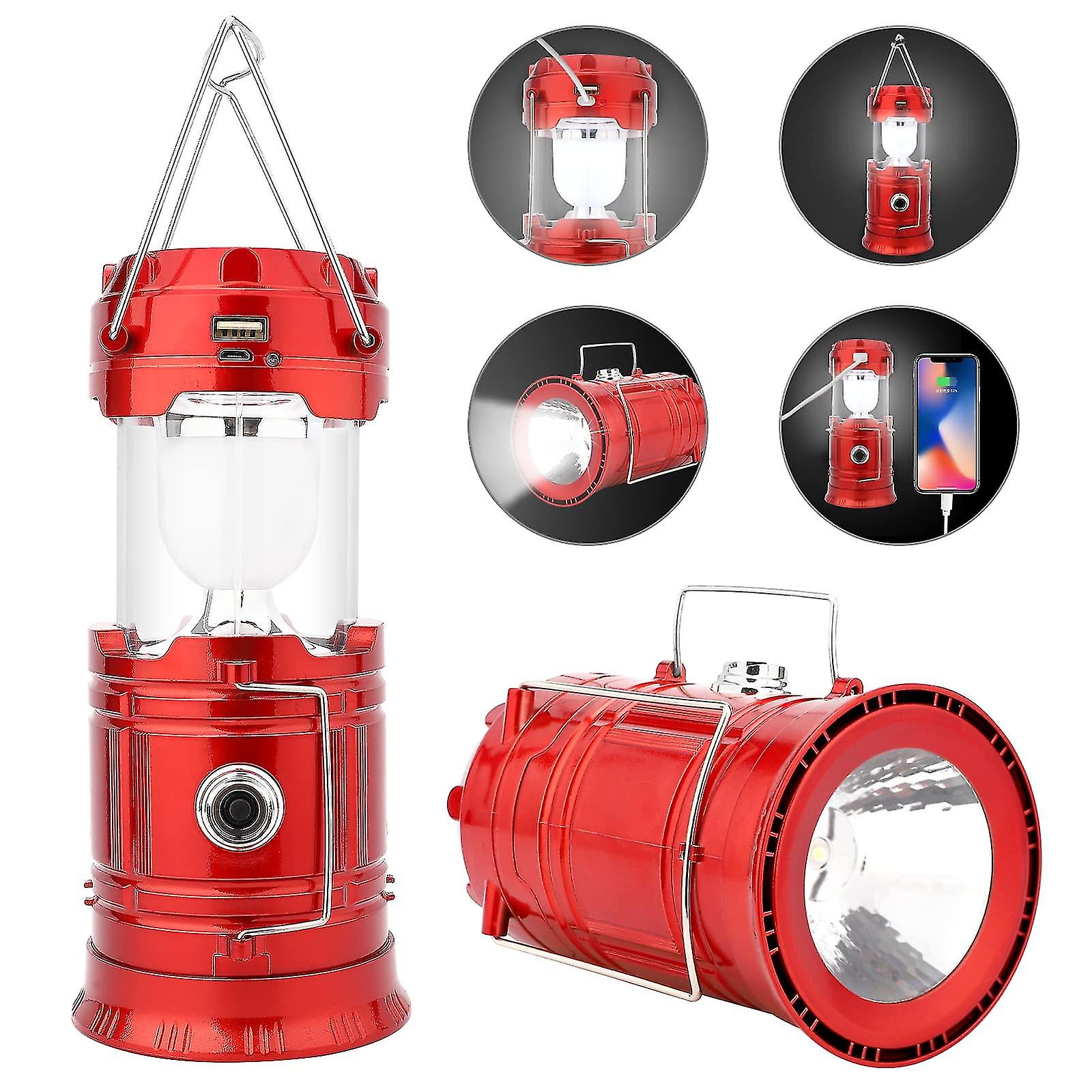 Upgrade Camping Lantern And Torch For Tents Usb Rechargeable, Portable Solar Led Camping Lights Battery Operated