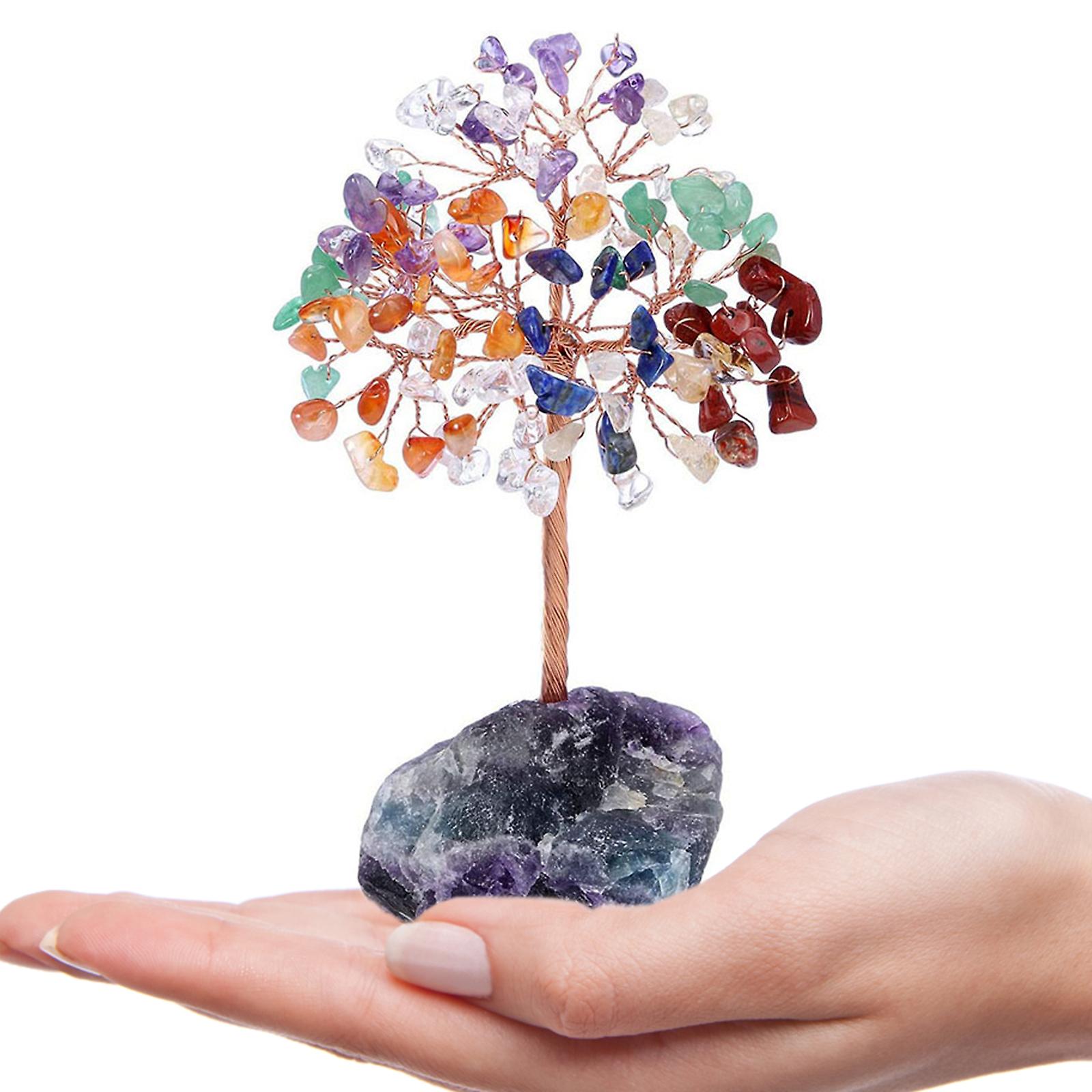 Crystal Tree Amethyst Healing Crystal Gemstone Money Tree with Natural Quartz Amethyst Stone