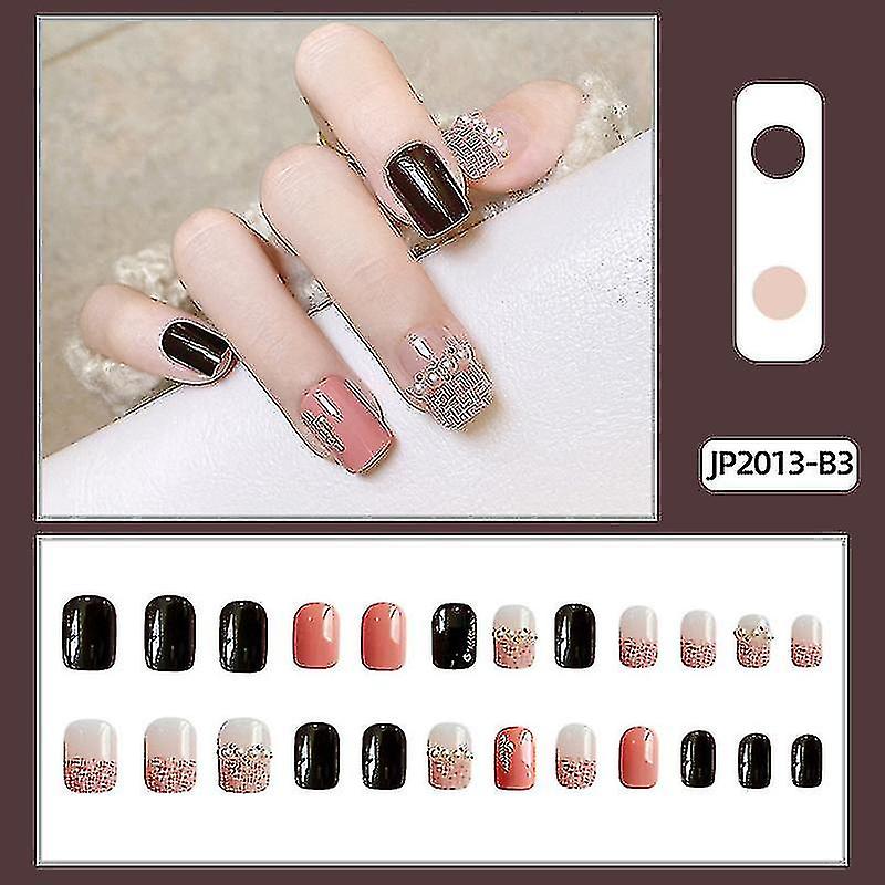 Short False Toenails Artificial Feet Nails Full Cover Square Fake Toenails For Women Teens