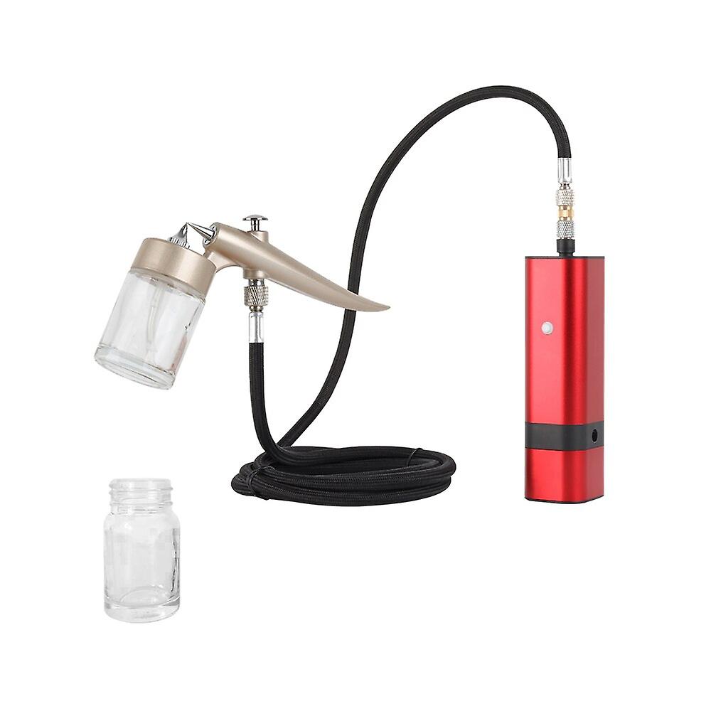 Auto Start Stop Rechargeable Mini Airbrush With Pocket Compressor 1.2m Hose Easy Use Private Label Pneumatic Tool