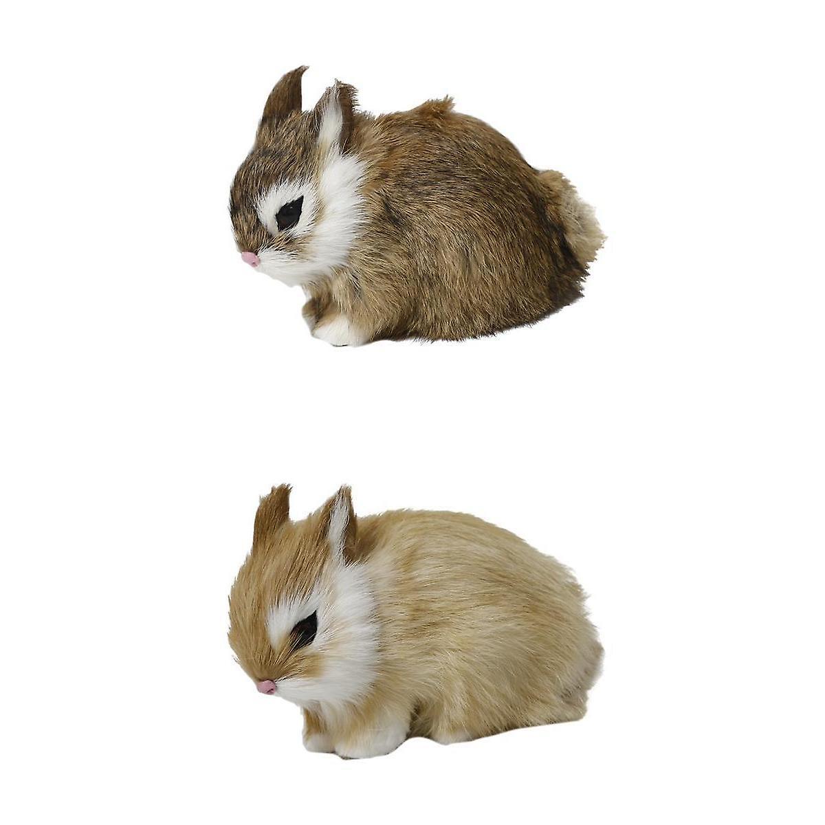 2pcs Simulation Lapin Décorations de maison - 13x7x10cm