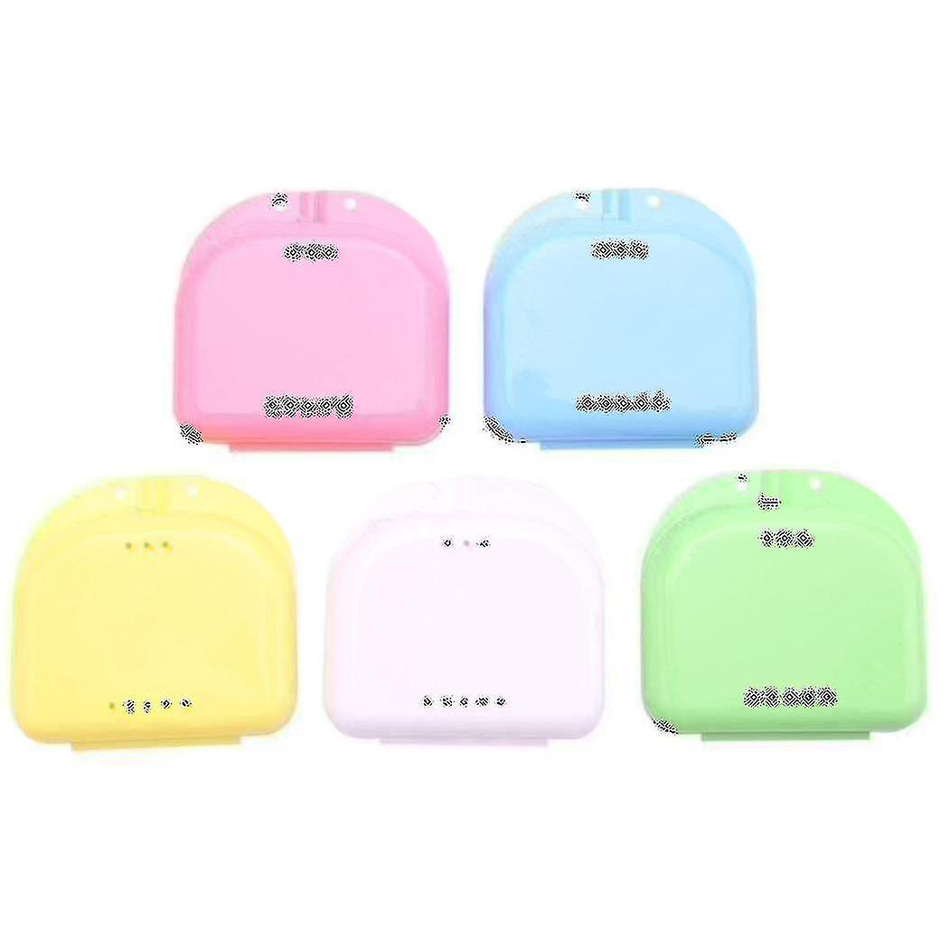 Retainer Case 5pcs Mouth Guard Case Orthodontic Dental Retainer Box Denture Storage Container