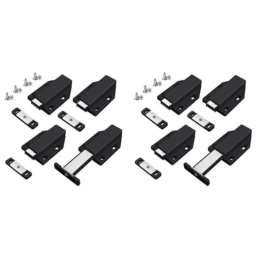 Push Latch Heavy Duty 4 Pack Latches For Large Door Push Black