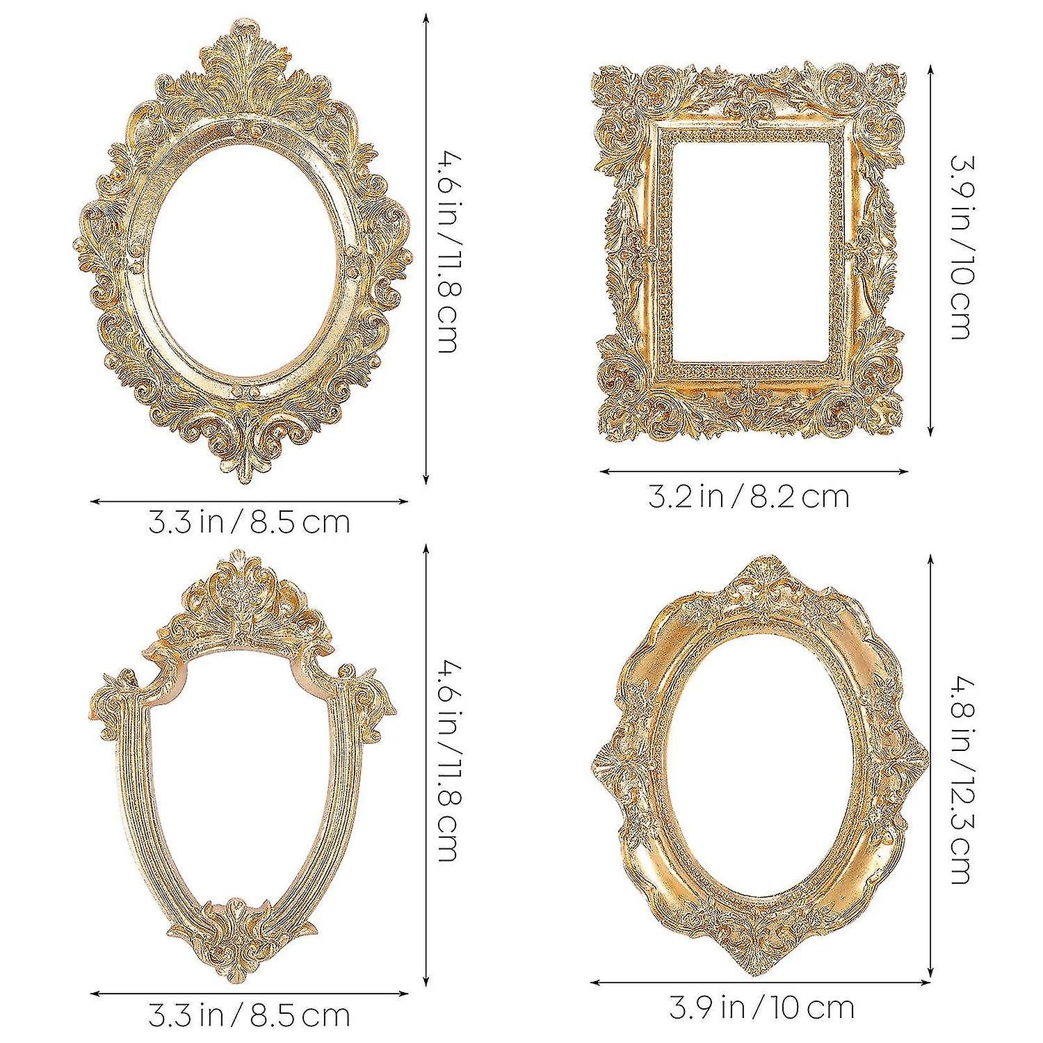 4個ヴィンテージ写真フレームアンティークフォトフレーム壁掛け