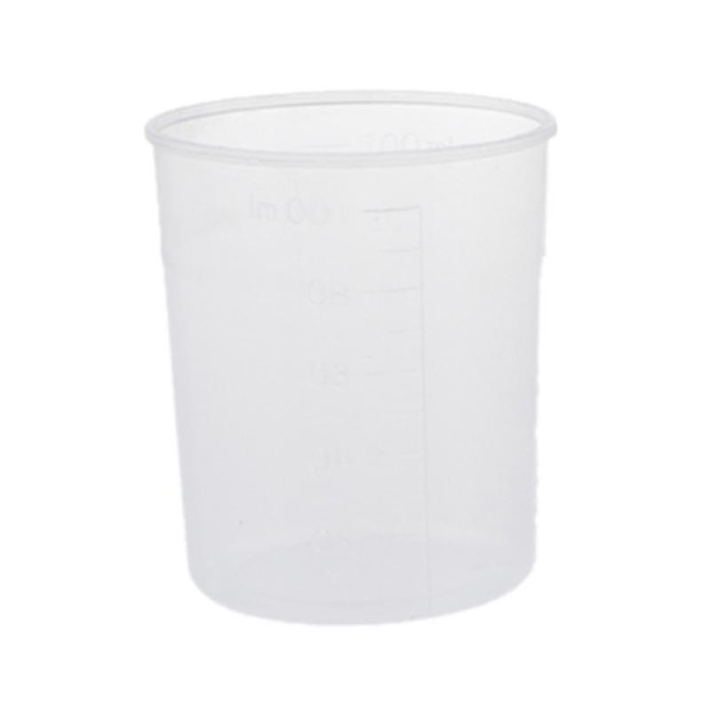100ML Scale Cup Reusable Stackable Plastic Washable Measuring Glass for Lab