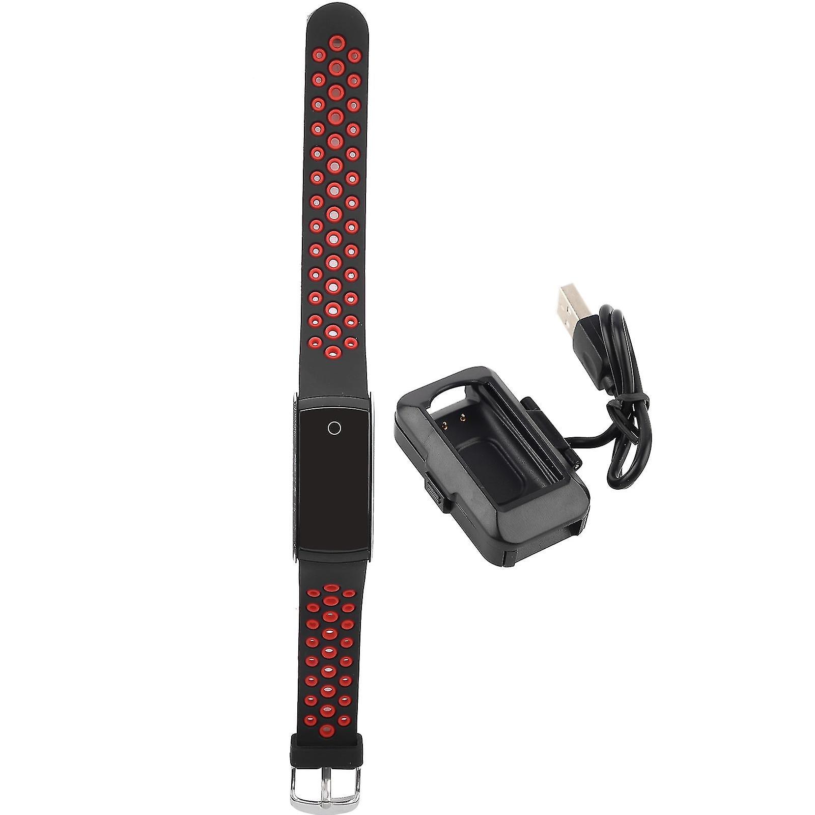 Ad22 Smart Exercise Bracelet Wristband Fitness Sleep Counting Health Monitoring Waterproofblack Red