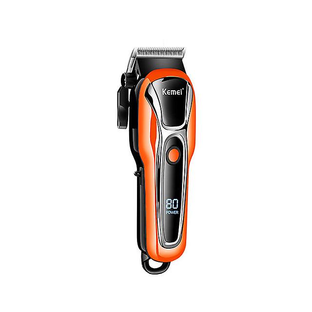 Kemei Km-1990pg Usb Charging Lcd Liquid Crystal Digital Display High Power Professional Hair Salon Electric Hair Clipper
