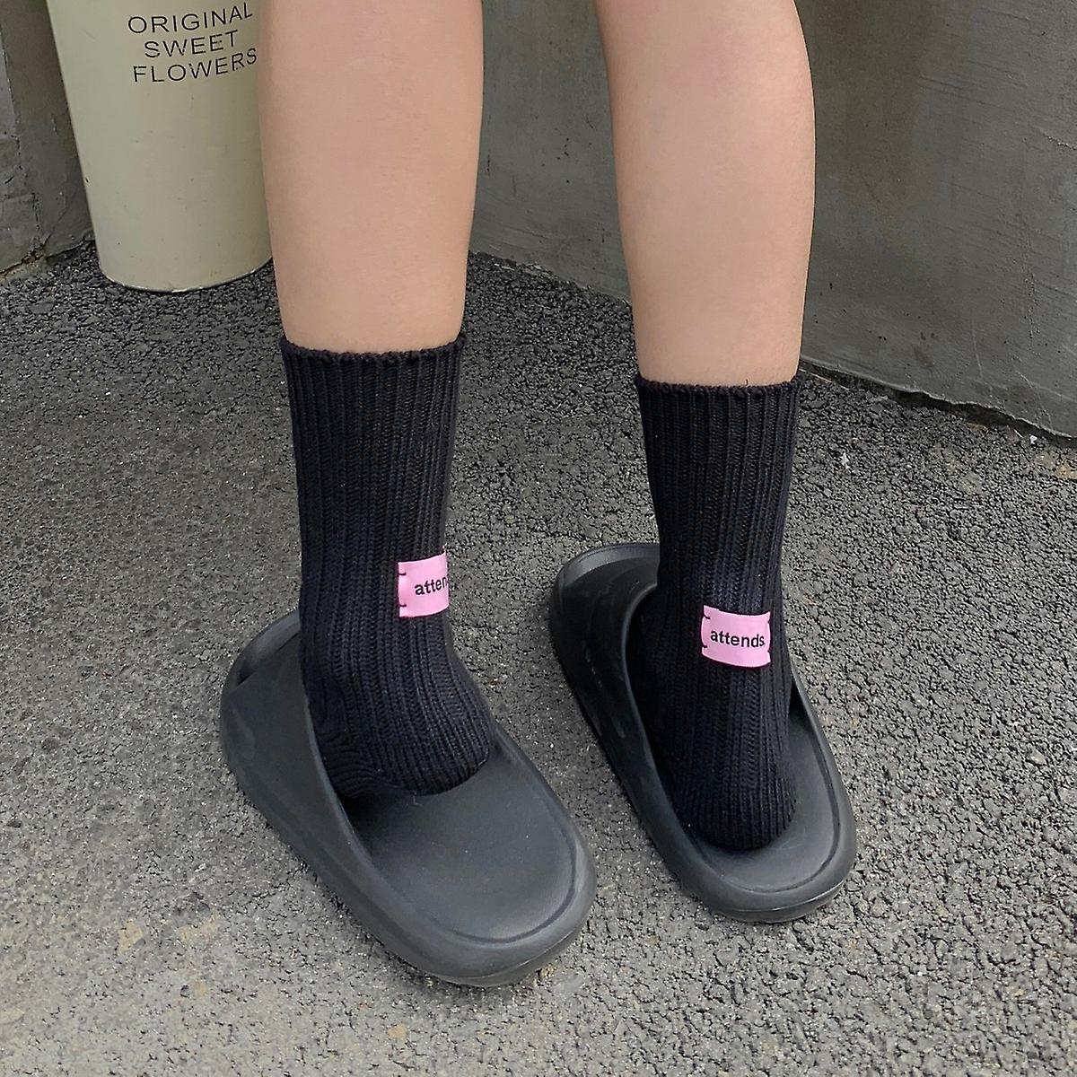2 Pair Thickened Stockings, Knee-length Socks, Home Socks, Knitted Calf Socks, Warm Socks, Mid-length Christmas Floor Socks
