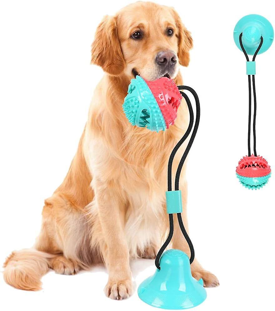Dog Toy Ball Chew Toys With Suction Cup, Multifunctional Dog Game With Elastic Rope, Dog Chew Ball Teeth Chew Balls For Wooden Floor Tile Walls