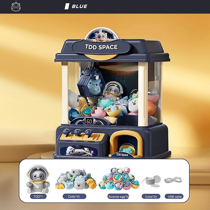 Doll Claw Machine Diy Doll Machine Kids Coin Operated Play Game Clip Doll Toys Large Claw Catch Toy Crane Machines Birthday Gift