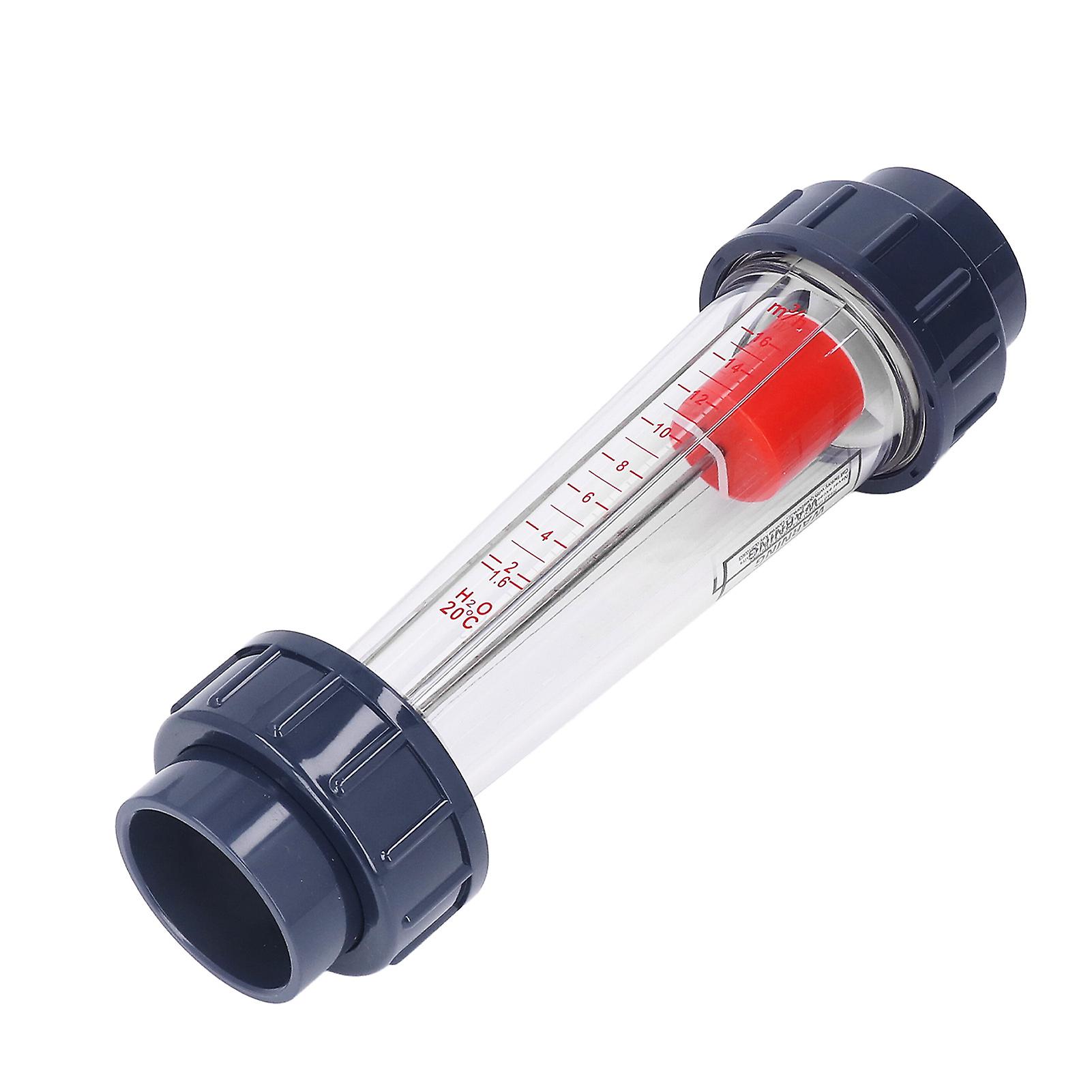 Water Flow Meter Liquid Flowmeter 1.6‑16m³/h Plastic Tube with ABS Float for Measurement