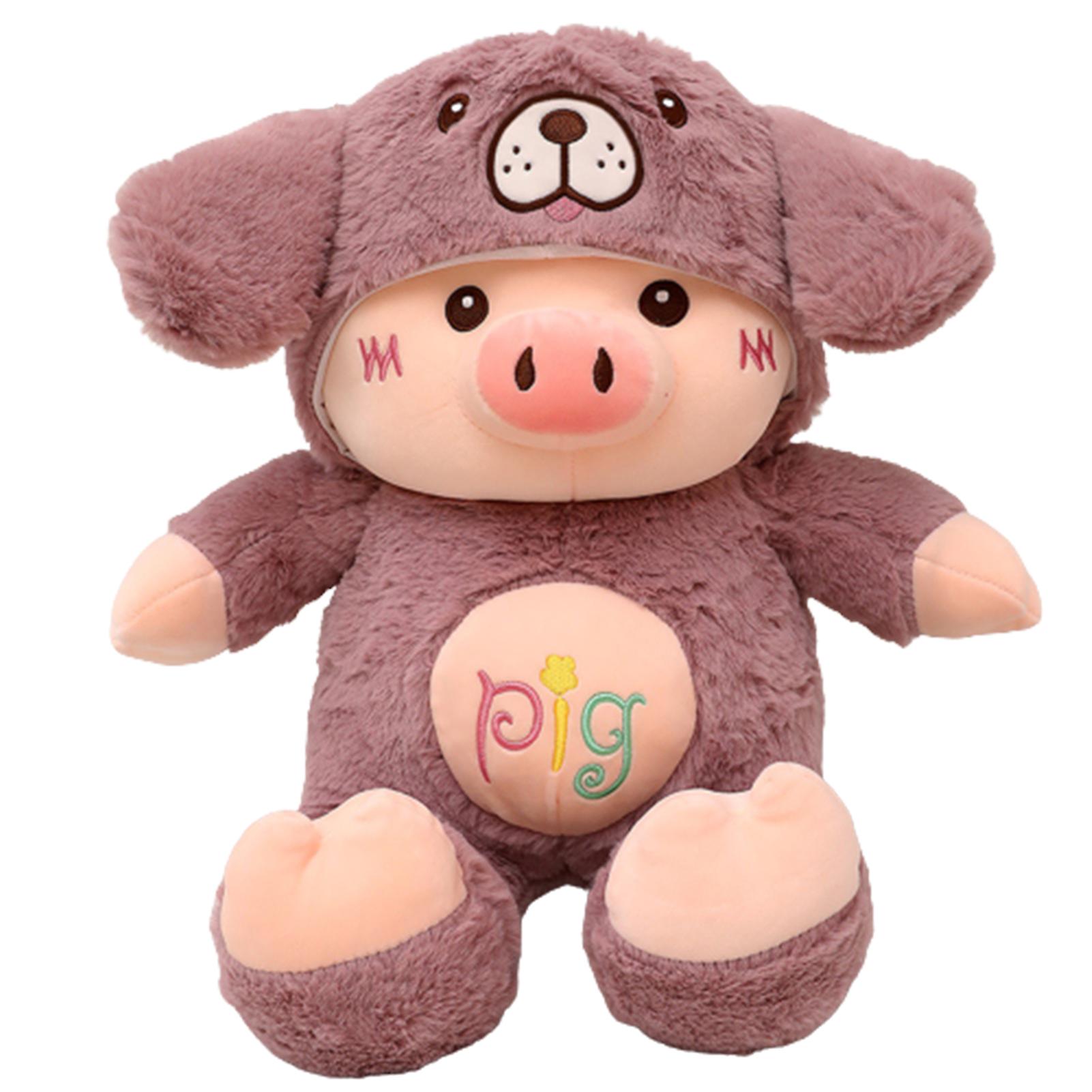 Plush Stuffed Toys Cartoon Pig Doll Early Educational Development Toy