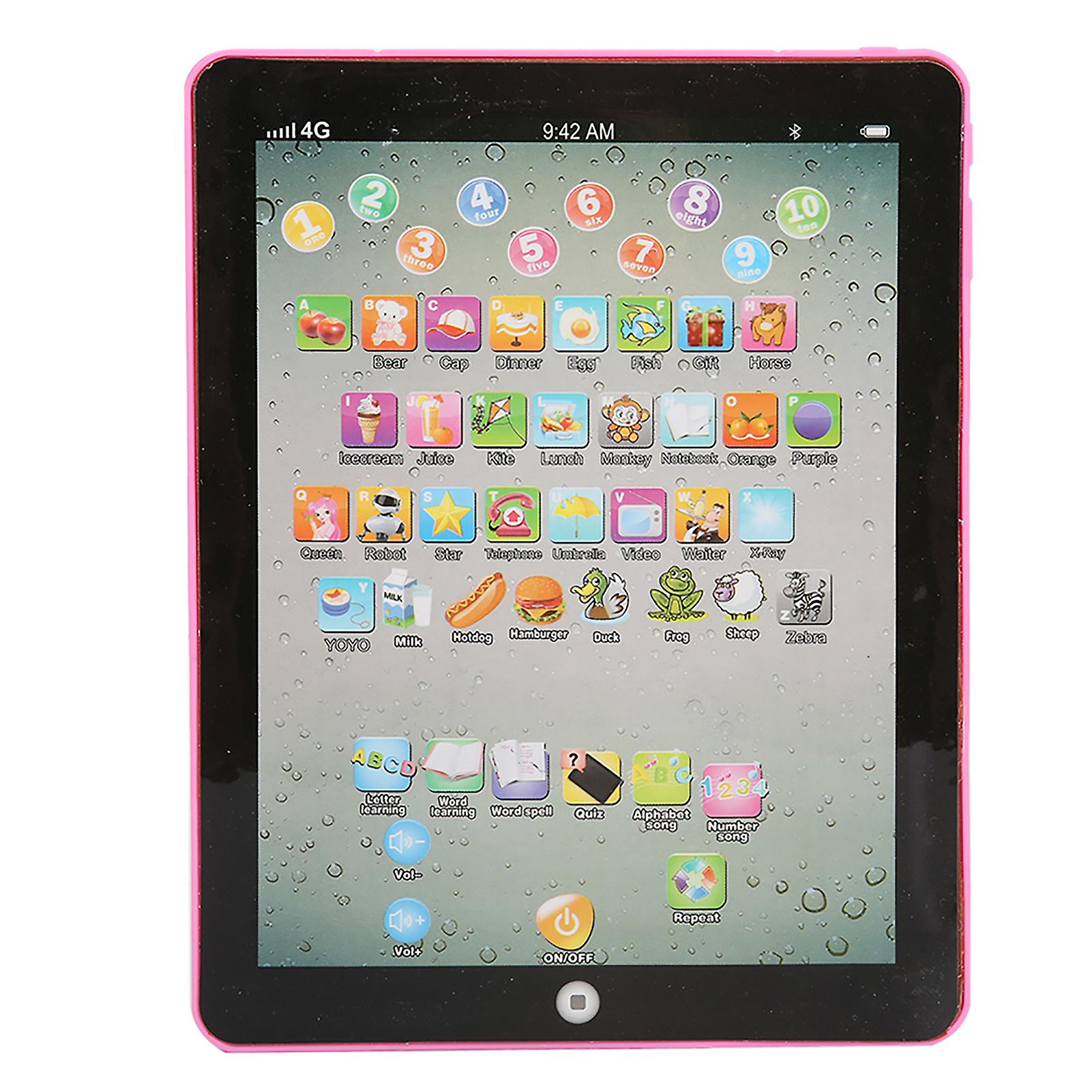 Bilingual Learning Tablet for Kids - English & Chinese Educational Toy with Music & Spelling (Pink)