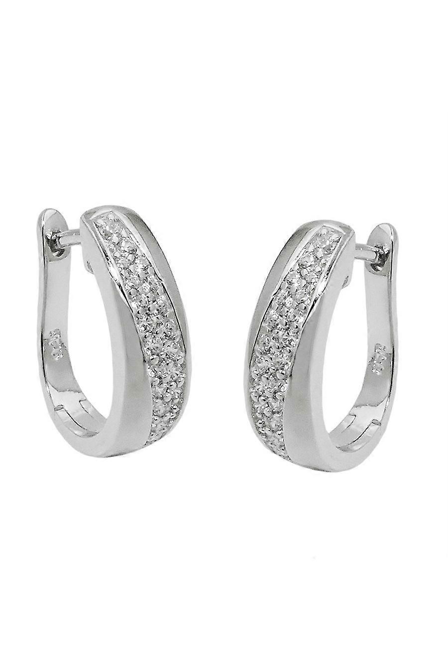 Hoop Earrings Zirconias Silver 925 - Gl93695