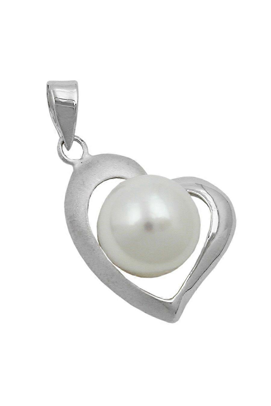 Pendant Heart And Pearl 9mm Silver 925 - Gl93442