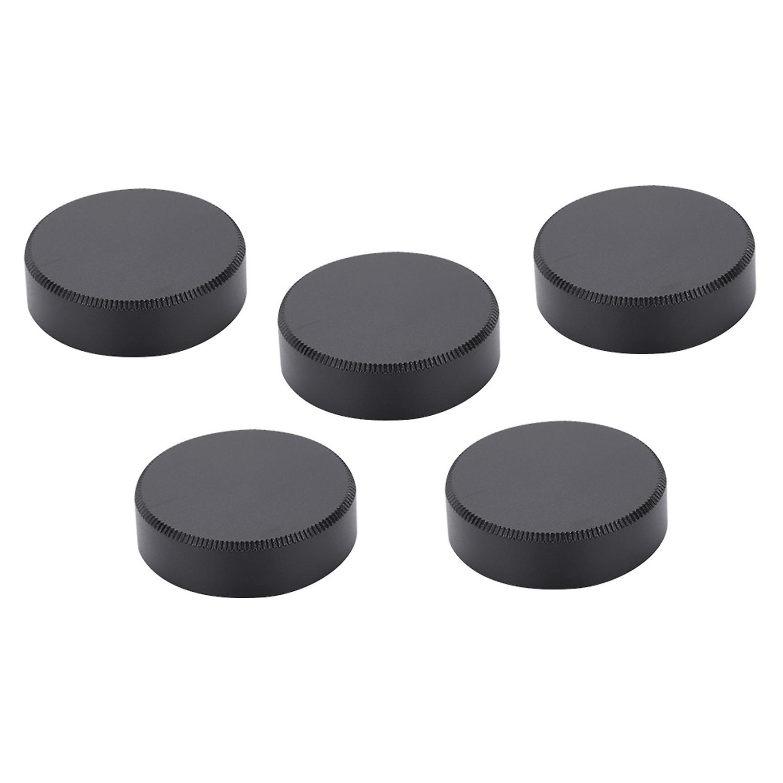 Lot de 5 caches d'objectif arrière en métal à monture C 27 mm pour objectifs de vidéosurveillance (noir)