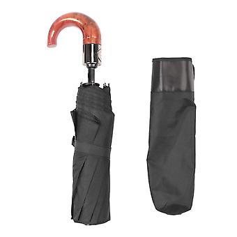 Automatisk foldeparaply 10 ribben tredobbelt foldning Imiteret træhåndtag Automatisk åben lukning paraply til udendørs gave