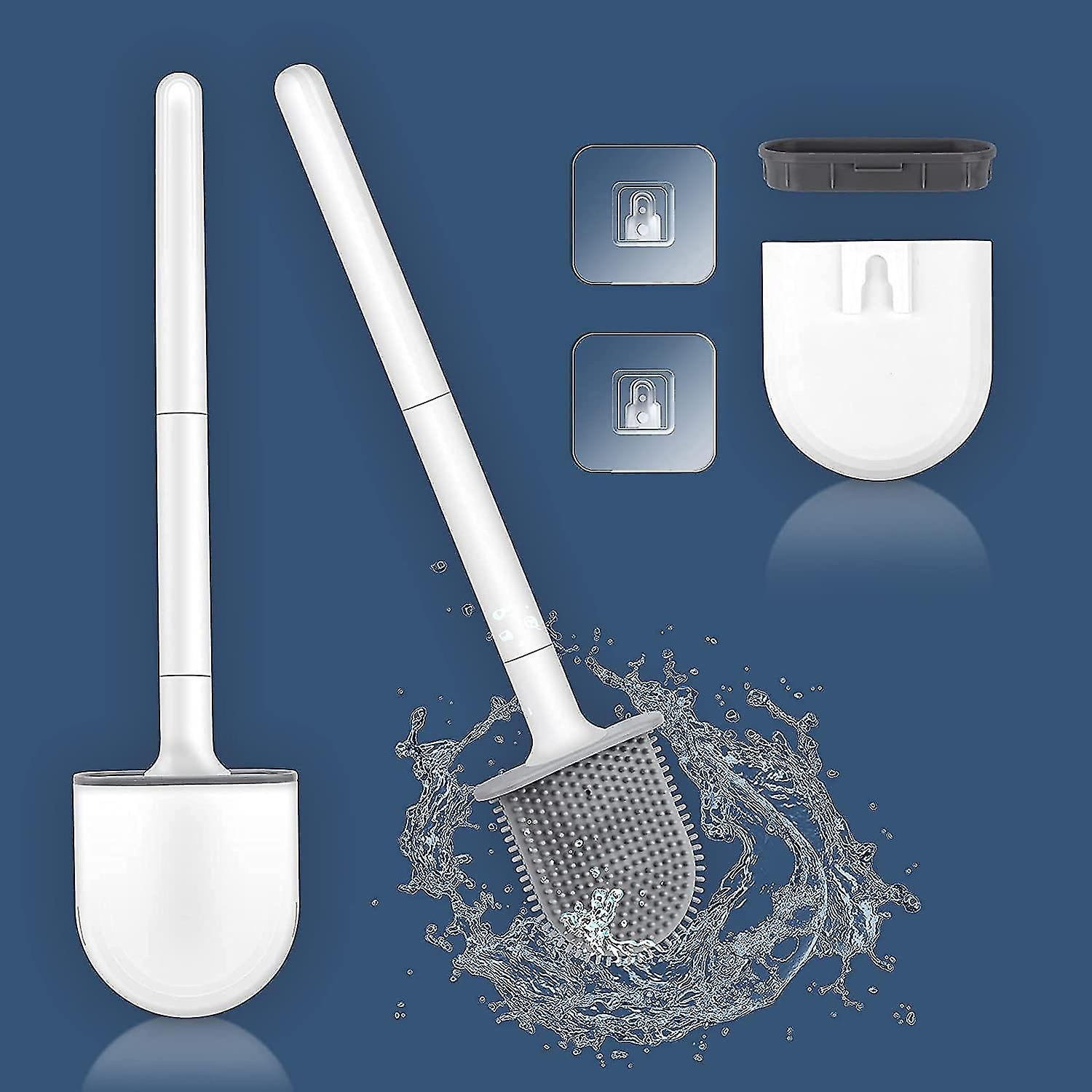 Wcクリーニングツールのためのアンチドリップベースとシリコーントイレブラシの便器の便器ブラシ