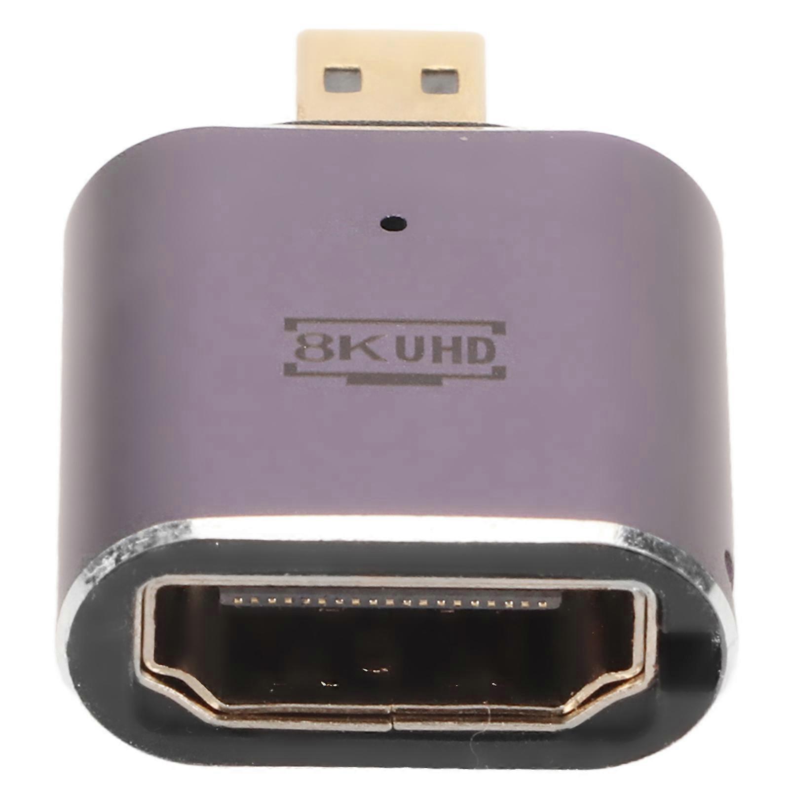 hd multimedie interface kvinde til micro hd multimedie interface adapter med led lys 48 gbps understøtter 8k micro hd konverter 