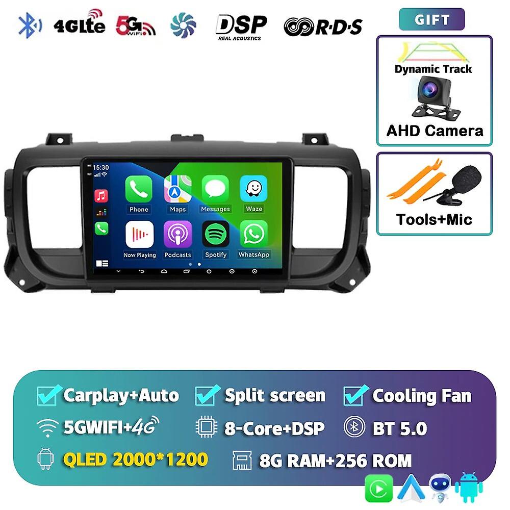 Android13 Carplay Auto Car Radio For Citroen Jumpy Iii 3 Spacetourer 1 Peugeot Expert 2016-2021 Multimedia Player Gps Stereo Dsp