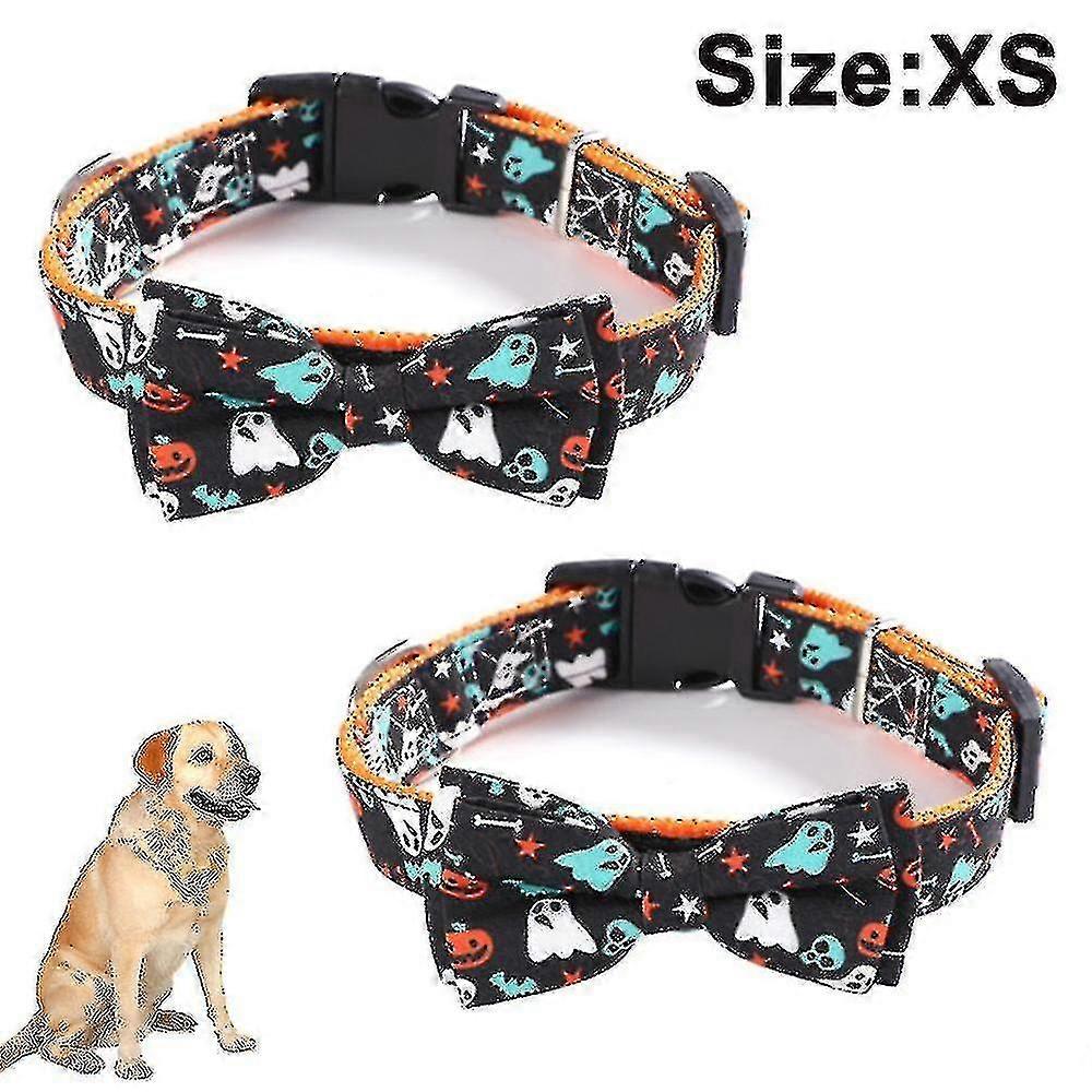 2pcs Cat Collar Breakaway With Bell Cat Collars Adjustable With Buckle