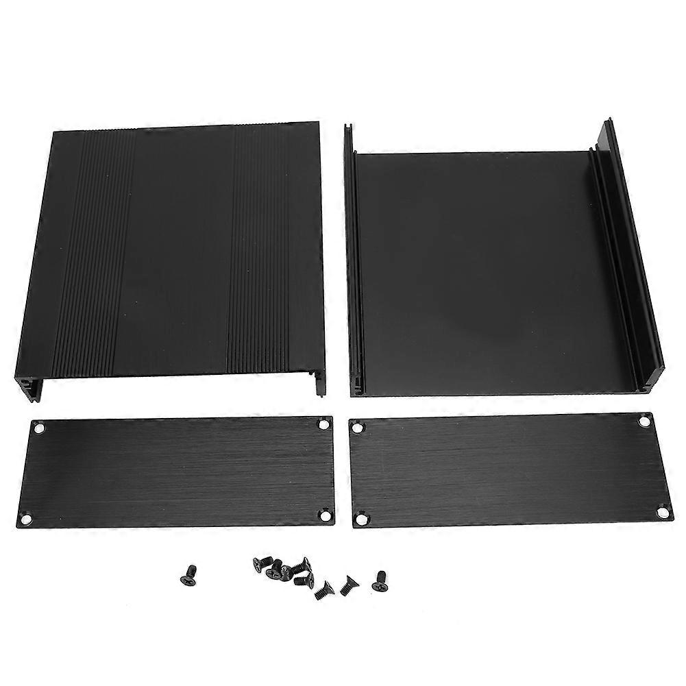 Black Aluminum Printed Circuit Board Box Split Type DIY Electronic Project Enclosure Case