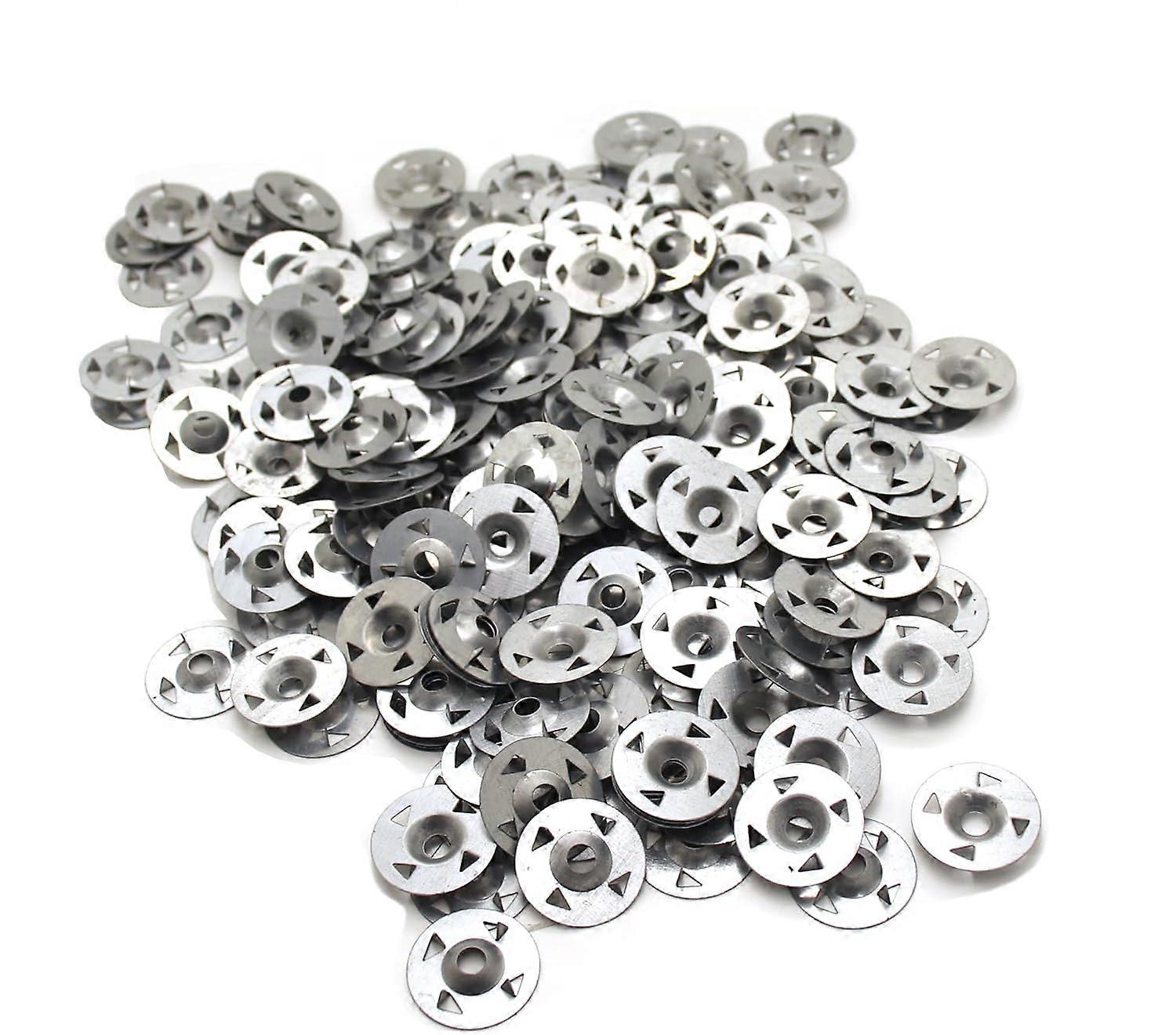 200 Pack 4 Prong Washers for Extruded Plasterboard Heat Insulation and Fixed Backboard 28mm