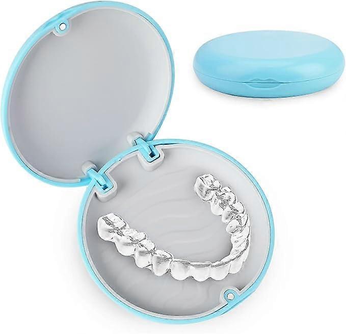 Retainer sleeve (blue, excluding dentures), orthodontic denture box