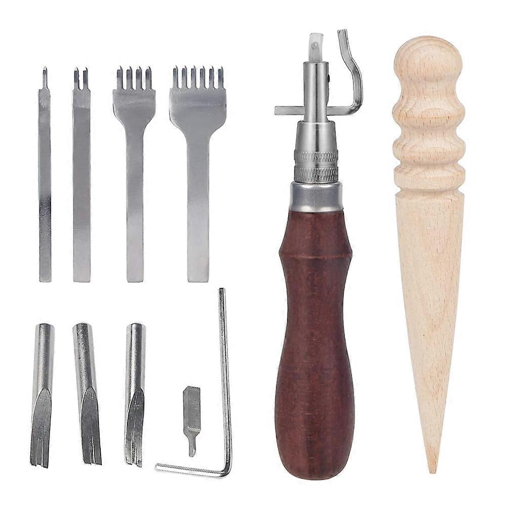 1 Set Leather Crafting Tools Supplies Leather Starter Kit Leather Stitching Kit