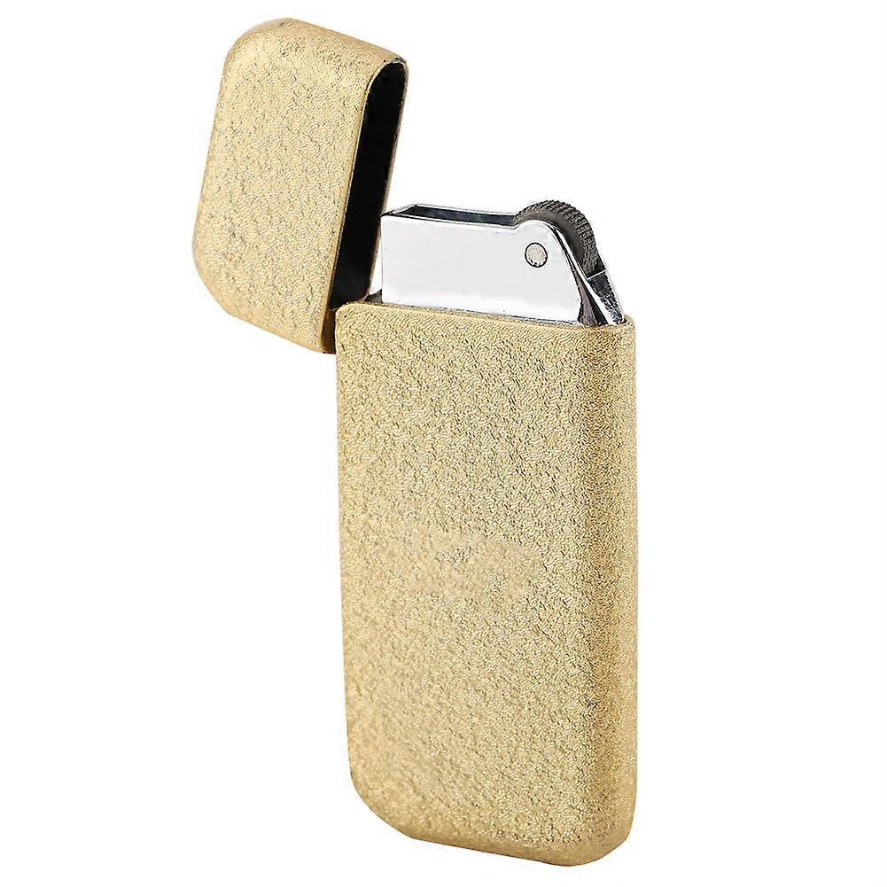 Slim Safe Normal Flame Butane Gas Refillable Cigarette Lighter Without Gas Gold