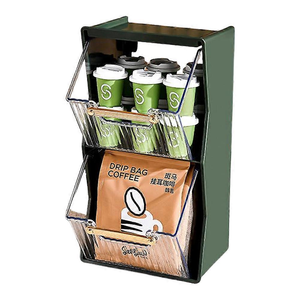 Household Desktop Storage Stand Detachable Coffee Snack Storage Box for Living Room
