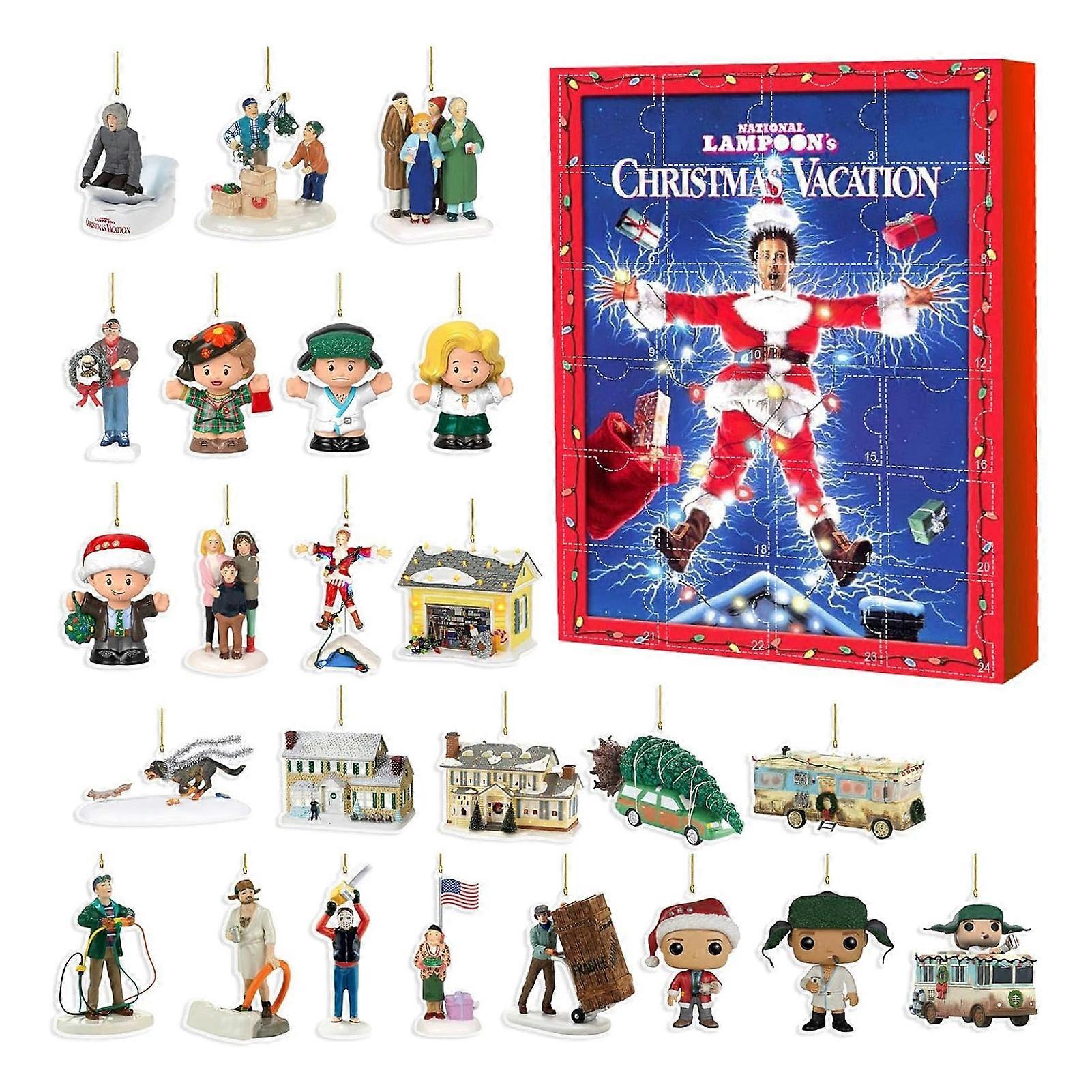 National-Lampoon's Festival Vacation Advents Calendar 2024 Funny 24pcs Acrylic Figure Pendant Present Box