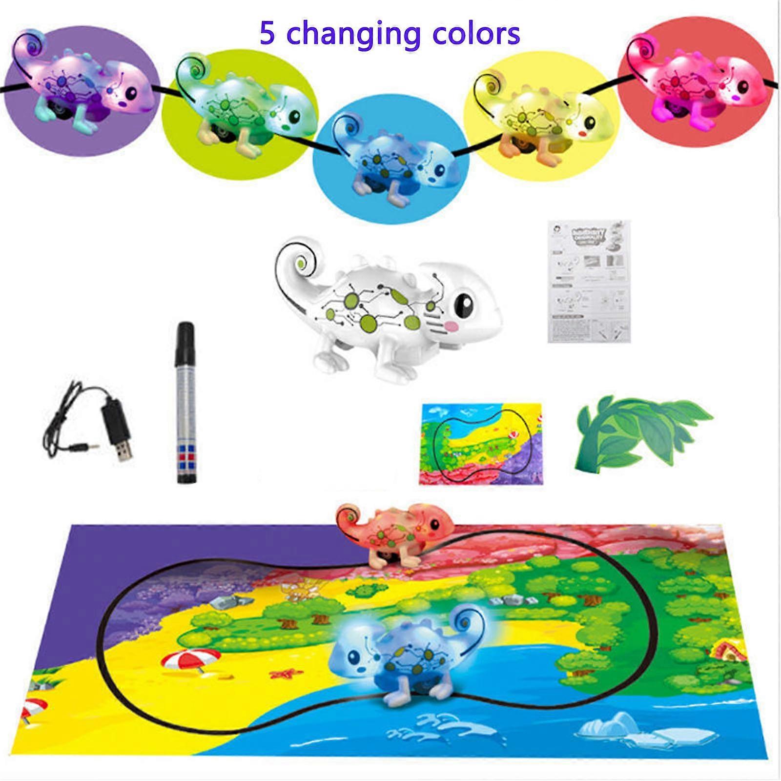 magical track toys inductive tank car model car robot penguin following by line you draw intelligence development kid's toy