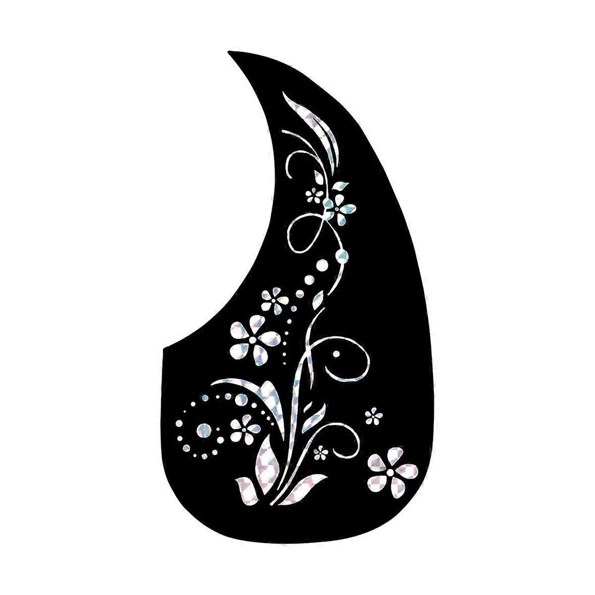 Guitar Anti-Skid Plate Teardrop-Shaped Folk Classical Guitar Pickguard Anti-Scratch Flowers&Grass