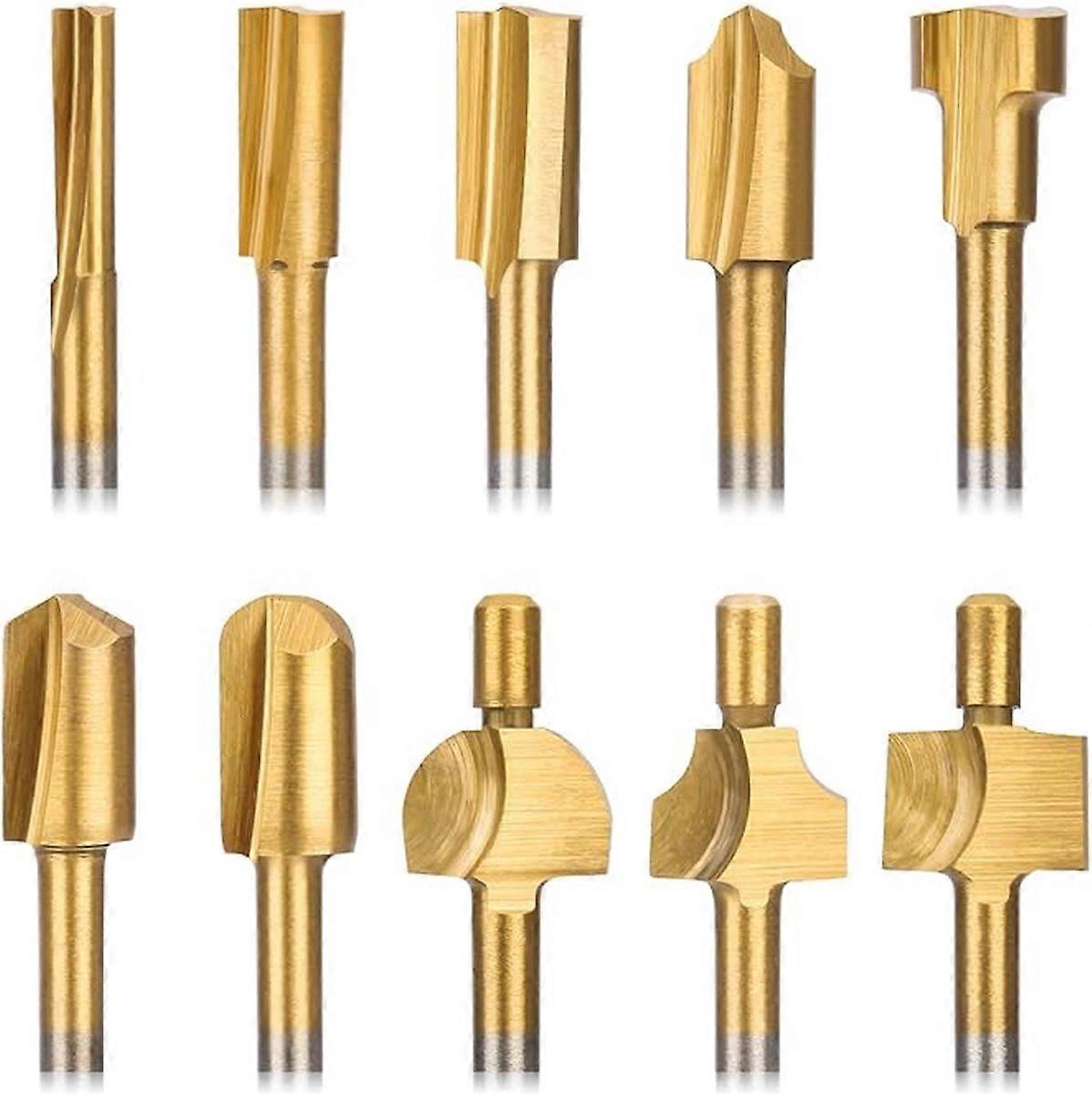 Milling Cutter 10 Pieces - Mini Milling Cutter Set - 1/8" (3mm)Multi-Tool Accessory Kit for Dremel Multi-Tools