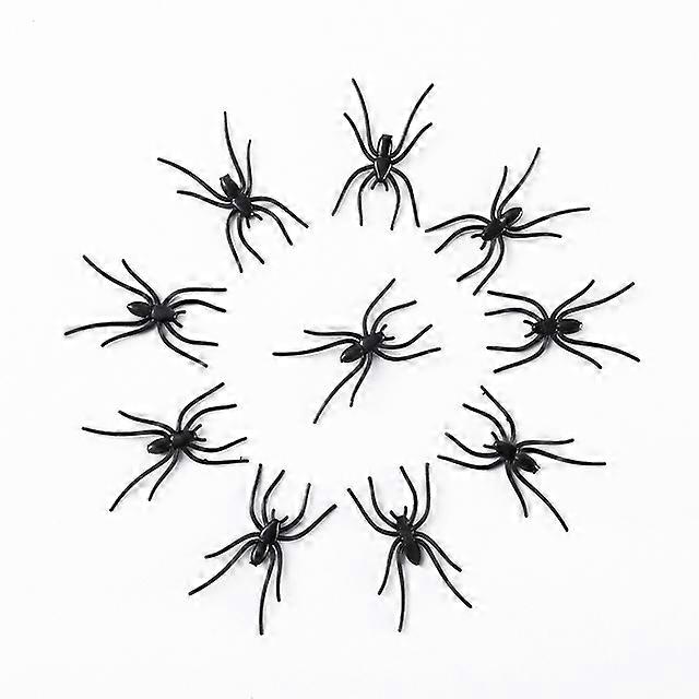 50/100pcs العنكبوت الأسود محاكاة لعبة صعبة مسكون البيت العنكبوت شبكة بار حزب ديكورات الأطفال هالوين ديكور العناكب وهمية