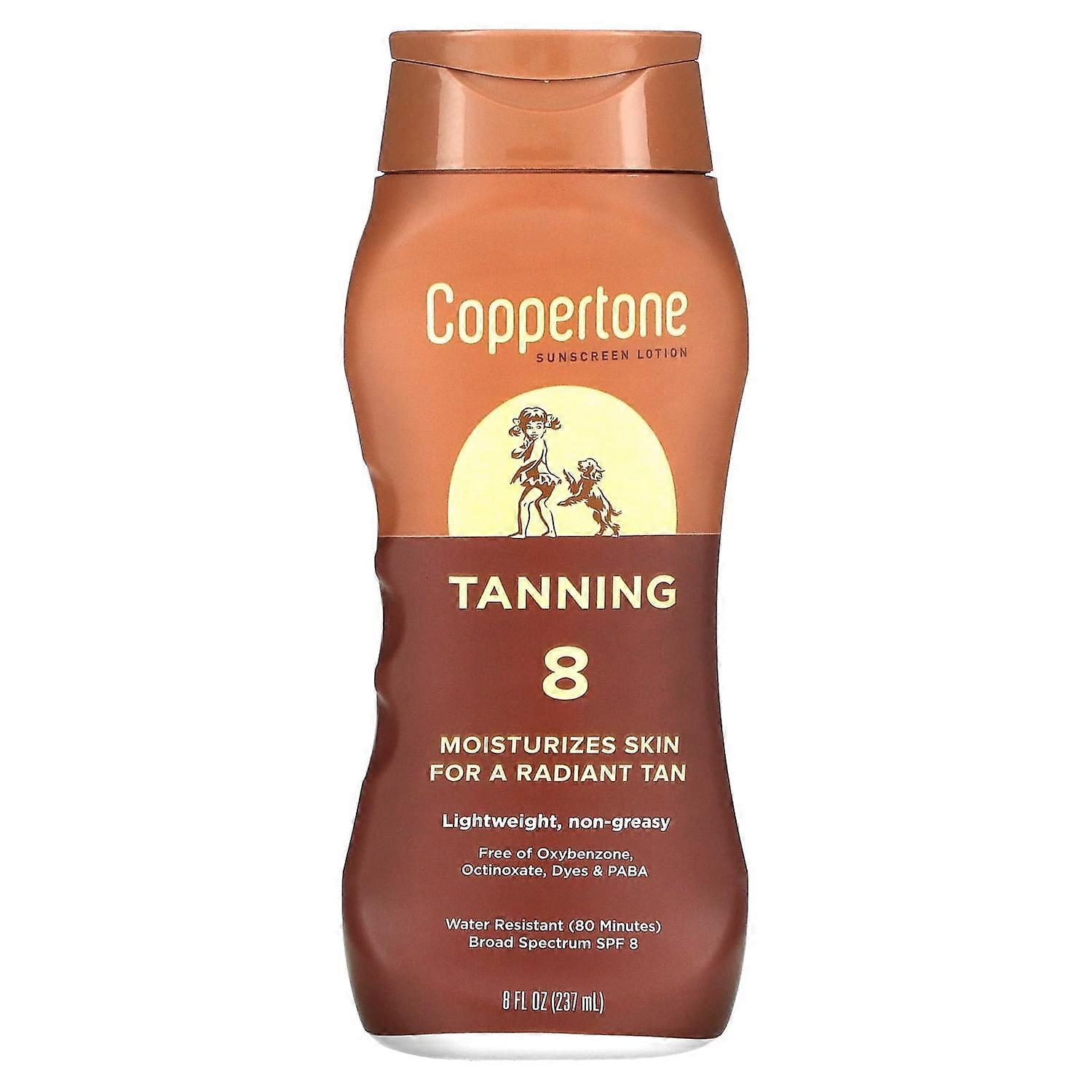 Coppertone, Tanning, Sunscreen Lotion, SPF 8, 8 fl oz (237 ml)