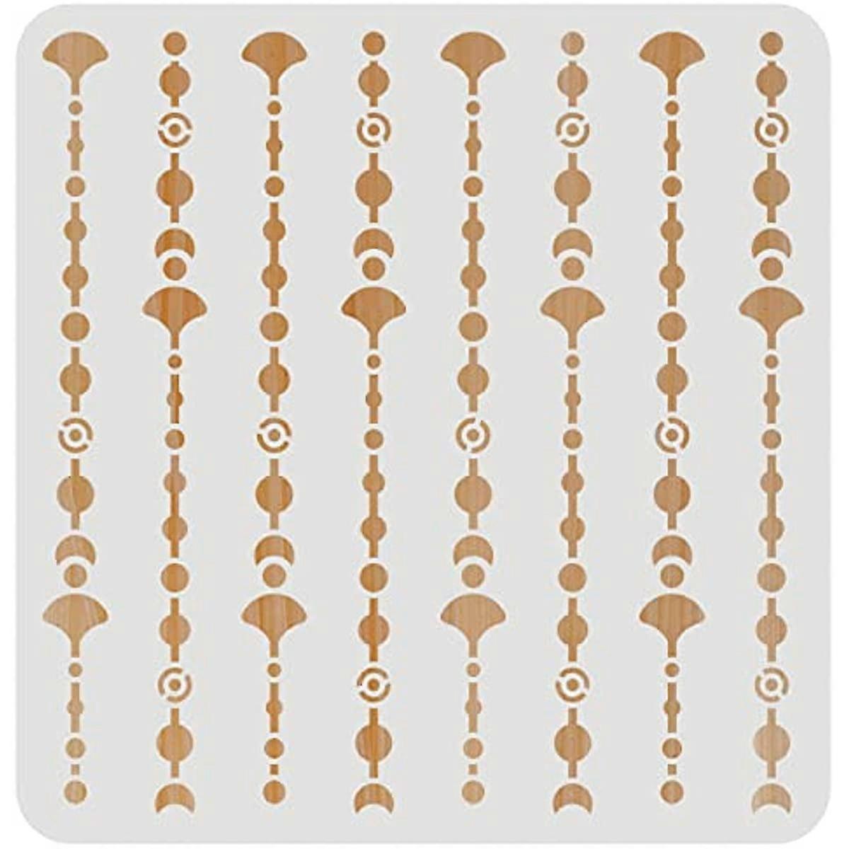 Beads Wall Stencil Reusable Beads Pattern Wall Stencil Large String of Beads Wall Stencil Beads Allover Stencils for Painting on Wall Tile Furniture a