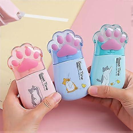 Correction Tape, 3-Piece White Correction Tape, Each 98FT Large Capacity Cute White Correction Tape for School Office (Cute 3 Colors)