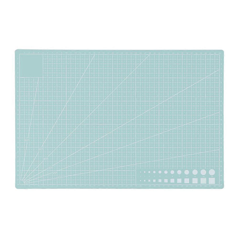 A3 Double Side PVC Cutting Mat Board Self Healing Grid Lines Craft Tool Stationary(Light Green)