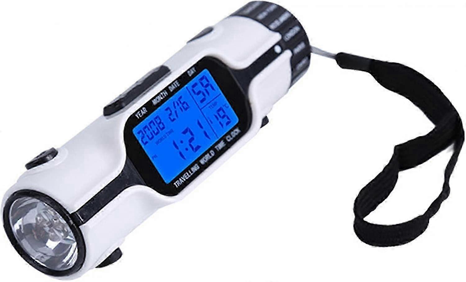 Torch Alarm Clock,World Travel Clock Digital Calendar Day Clock