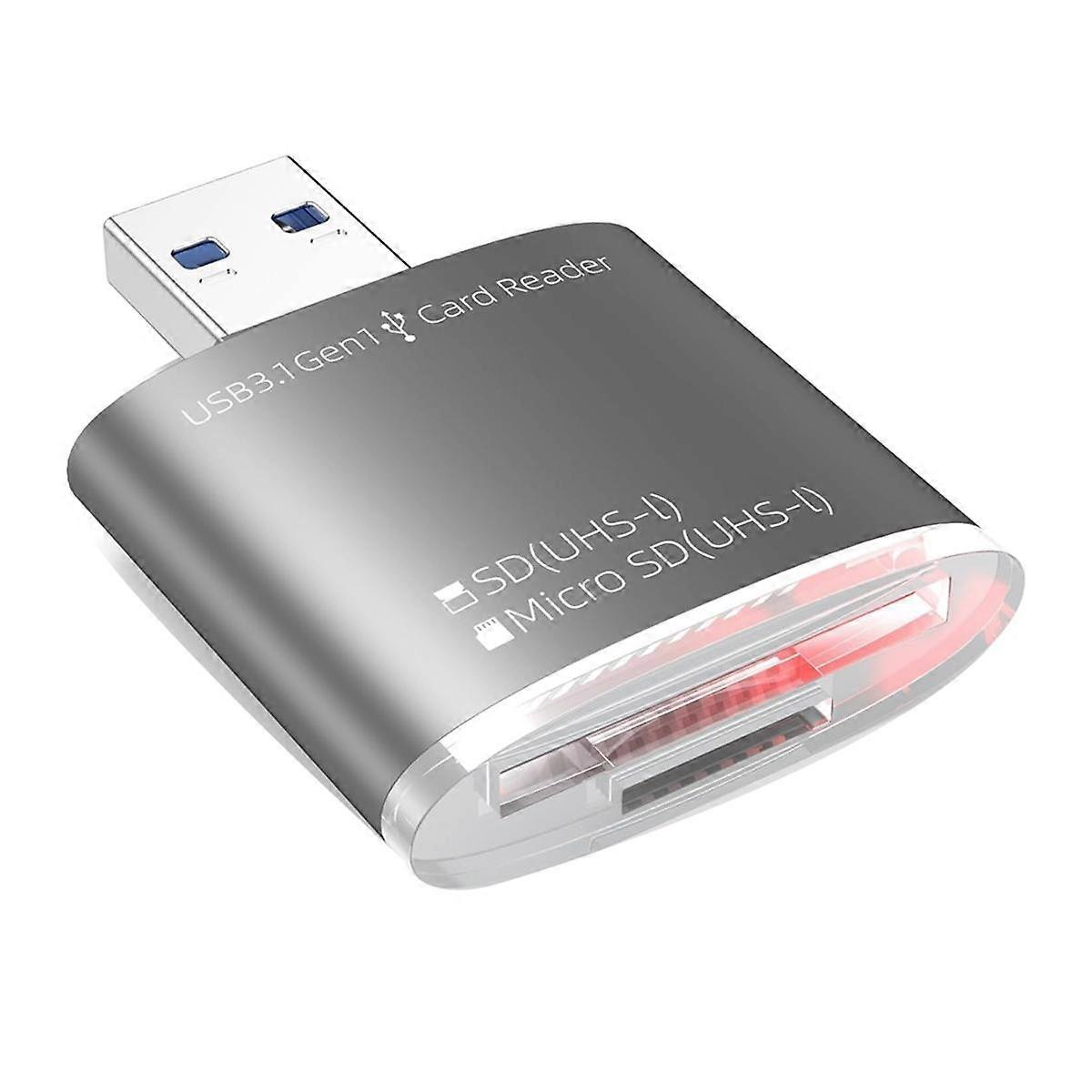 2 i 1 USB- och SD-läsaradapter, SD TF-kort till USB 3.0-adapter stöder SDHC SDXC MMC UHS-I för Com