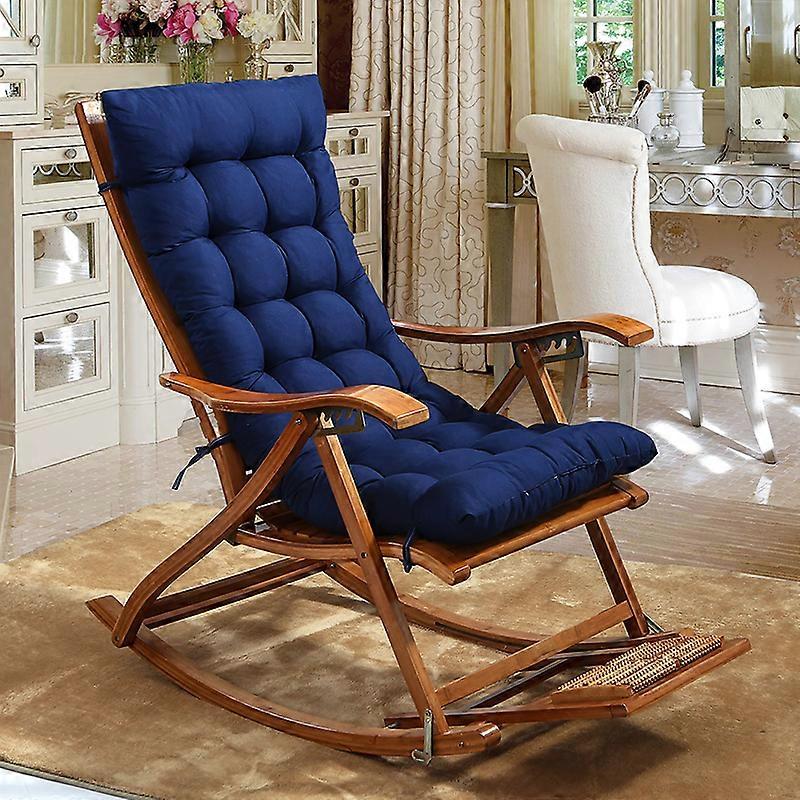 Lounger Cushion Soft Replacement High Seat Pad with Fixation Strap Large Rocking Chair Bench Pad for Patio 120*48cm